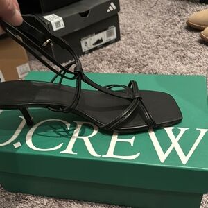 J. Crew Black Strappy Heels